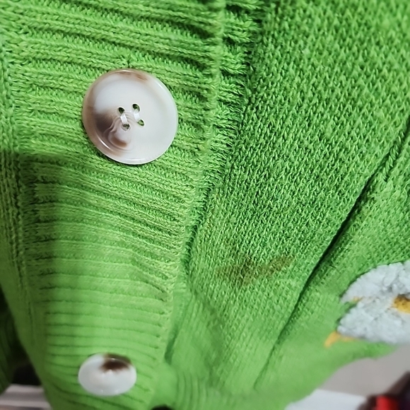 Womens Oversized Sheep Embriodered Cardigan. Size Small - Picture 6 of 7